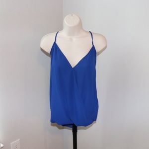Blue Spaghetti strap wrap top